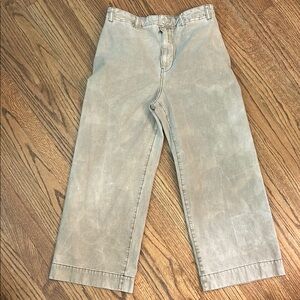 Pilcro Cream Wide Leg Jeans